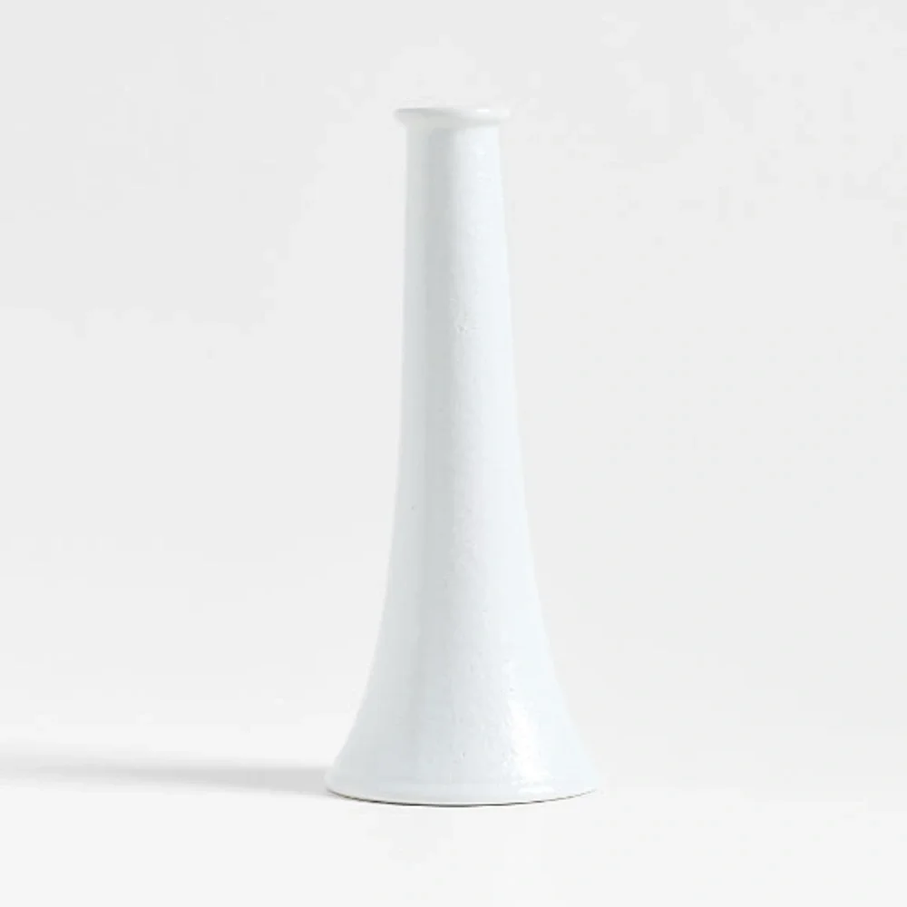 New! 🇮🇹🕯️✨Crate&Barrel White Ceramic Tapered Candle Holder 12.5”