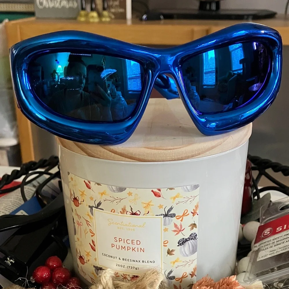 Blue Reflective Sunglasses
