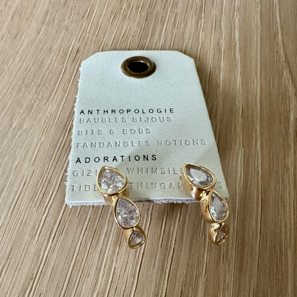 Anthropologie brass 14k stunning