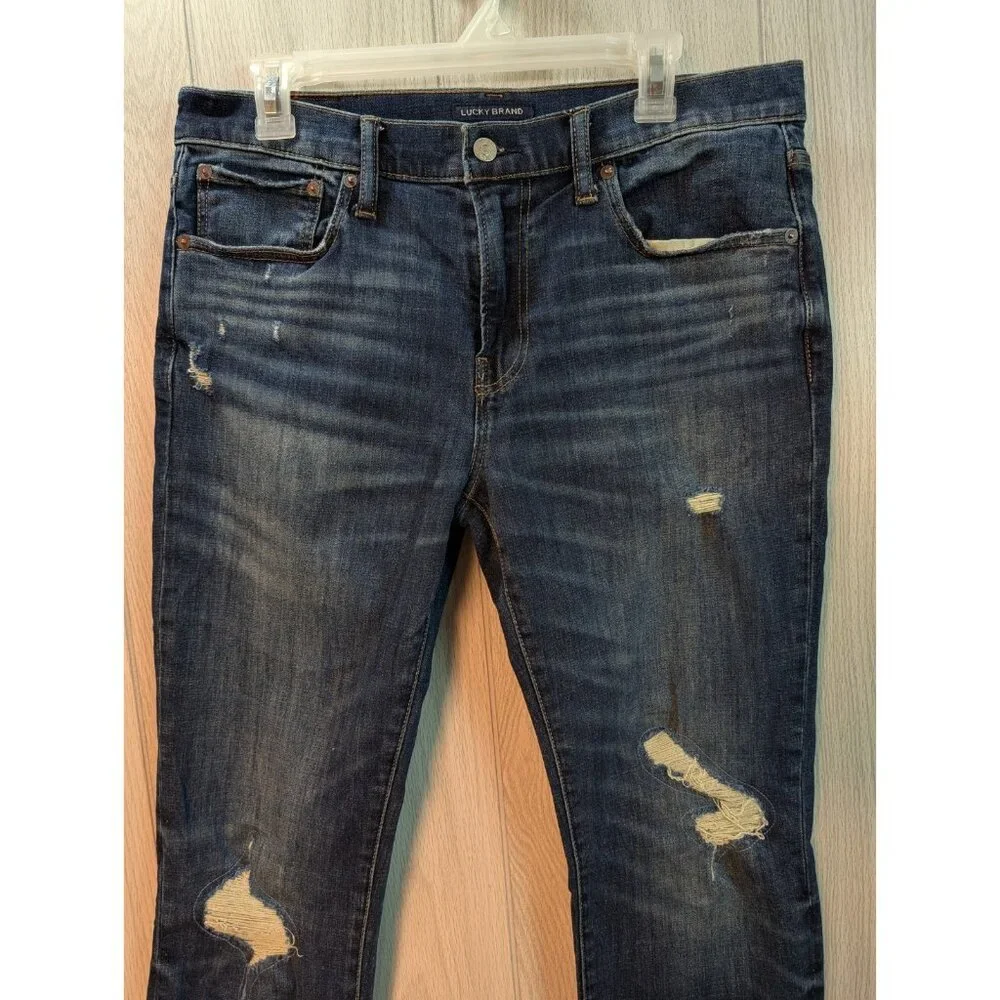 Lucky Brand Jeans 31x30 MENS BLUE DENIM 223 Straight Medium Preppy Stretch Retro