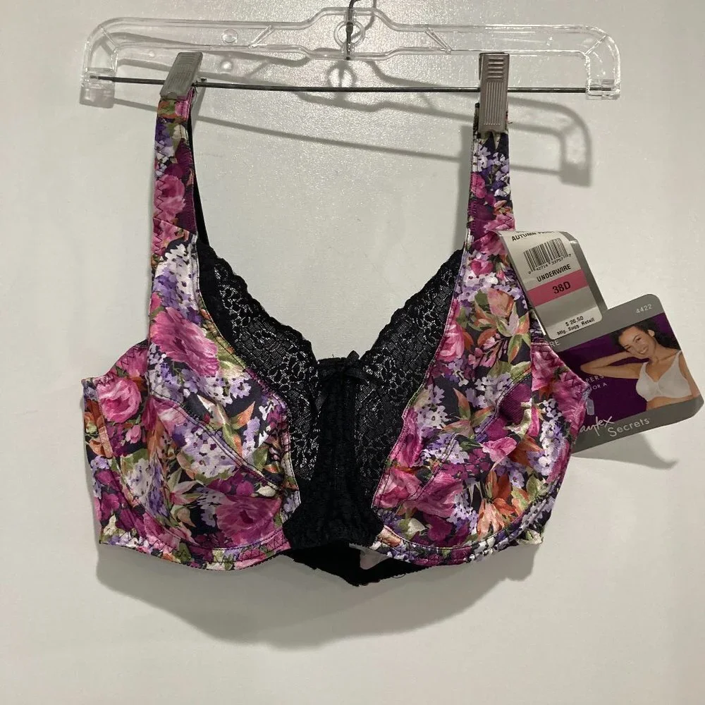 New with tags Playtex Secrets hidden shapers underwire Bra Size 38D