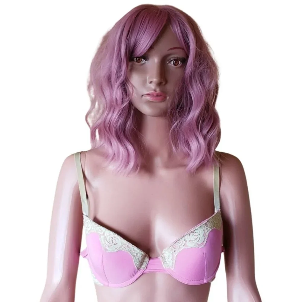 René Rofé Pink & Green Lace Bra – Size 36B