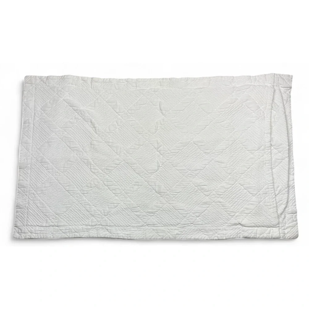2 Pottery Barn White Matelasse King Shams