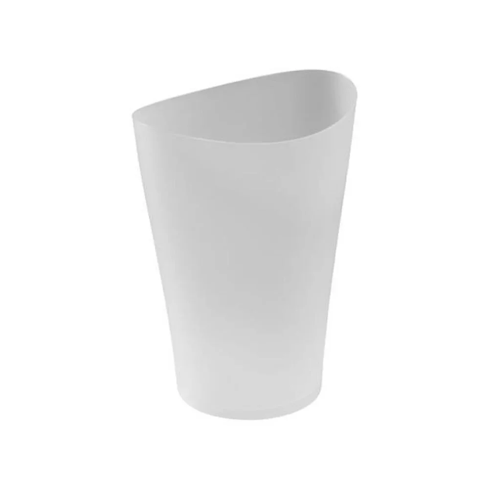 White Plastic Bathroom Bedroom Office Small Trash Can Waste Bin 9 Quart