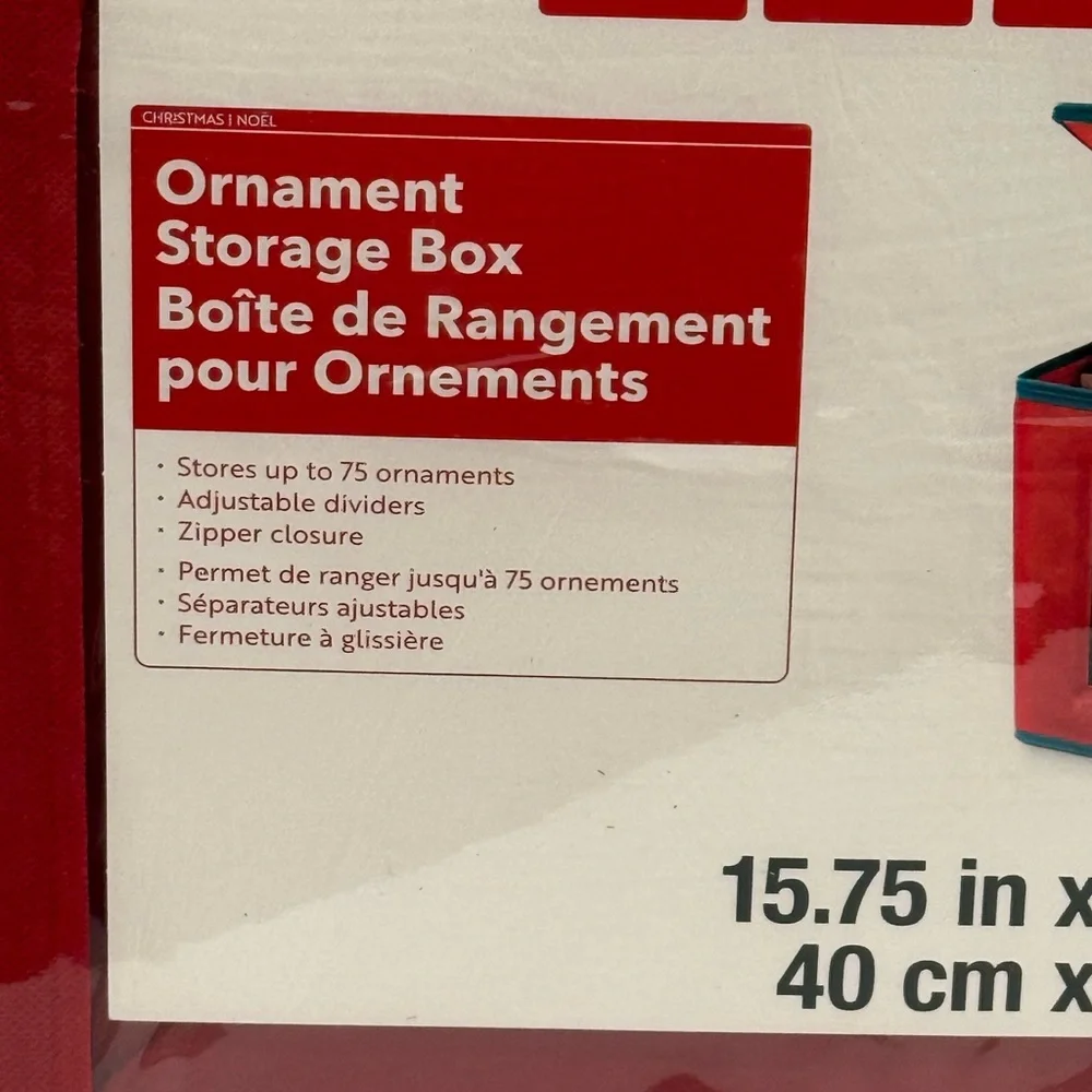 NEW Simply Tidy Red Ornament Storage Box
