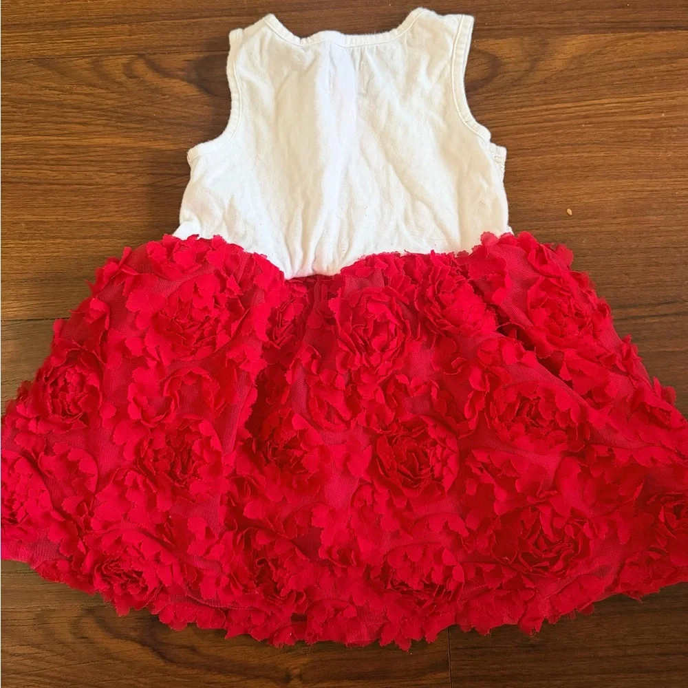 The Children's Place Red and White Floral Dress Size 2T