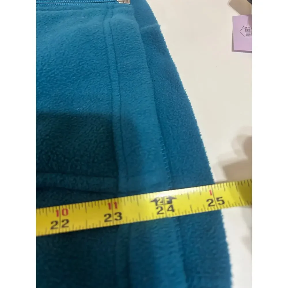 Lands’ End Teal Blue Zip-Up Vest 100% Polyester Women’s 14/16 EUC-Athleisure