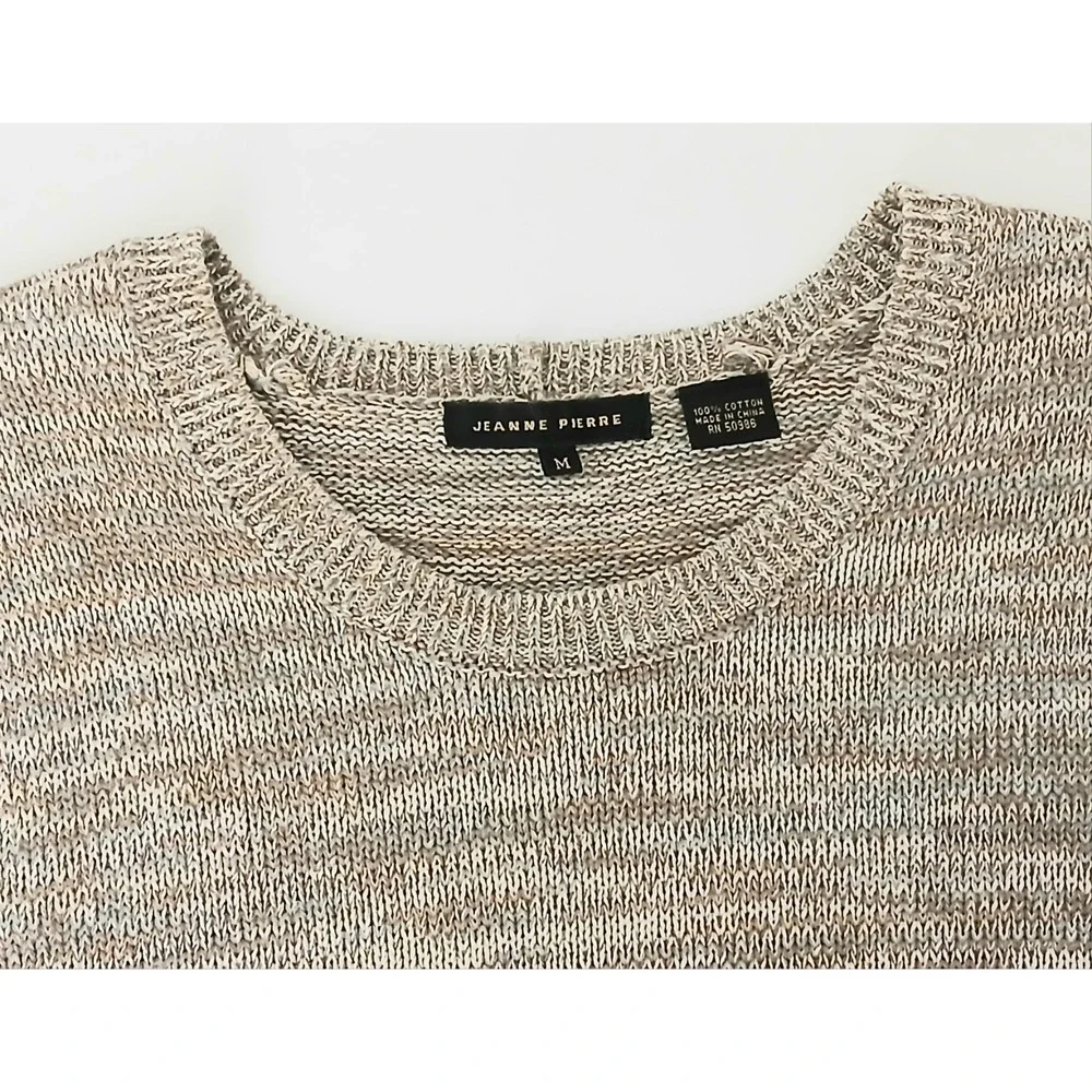 Jeanne Pierre Sweater Medium Beige Tan Neutral Minimalist Knit Capsule Pullover