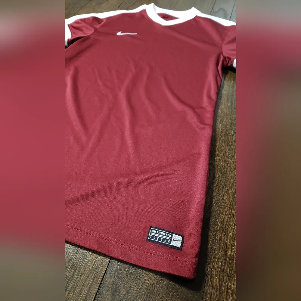 Nike Dri-FIT Red and White Top