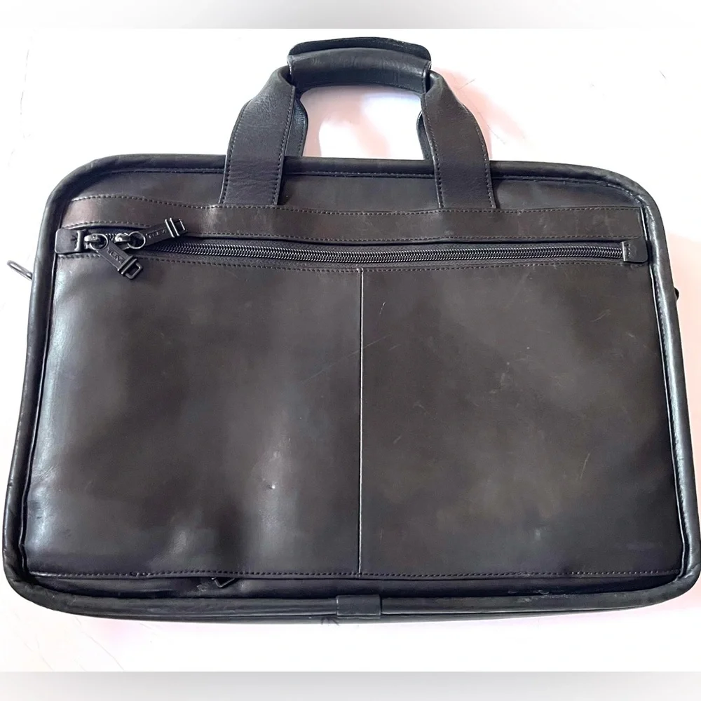 Tumi Vintage Black Calfskin Briefcase