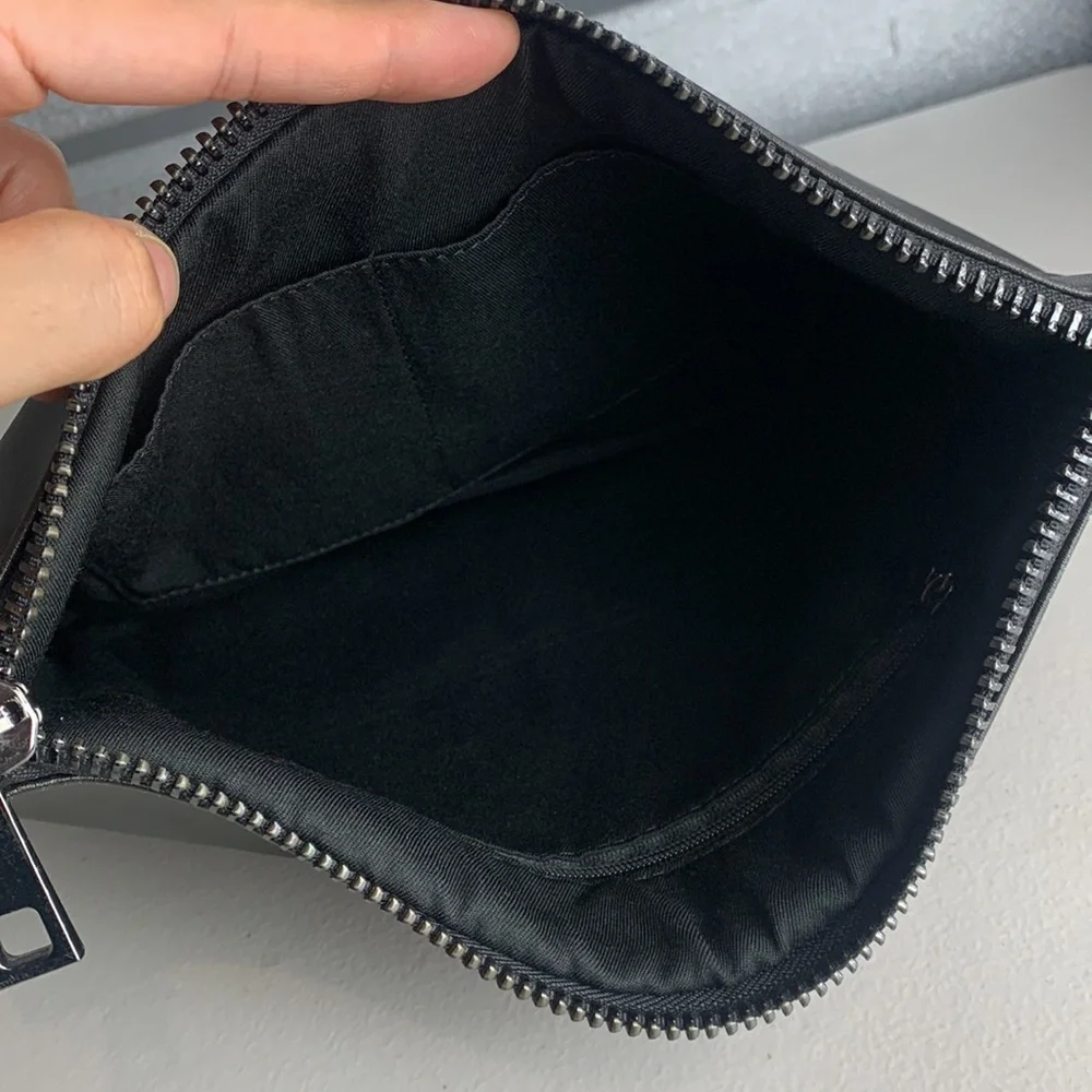 Philipp Plein Clutch Bag Men’s L Rare Vintage Jaguar Print Black Leather Logo‎