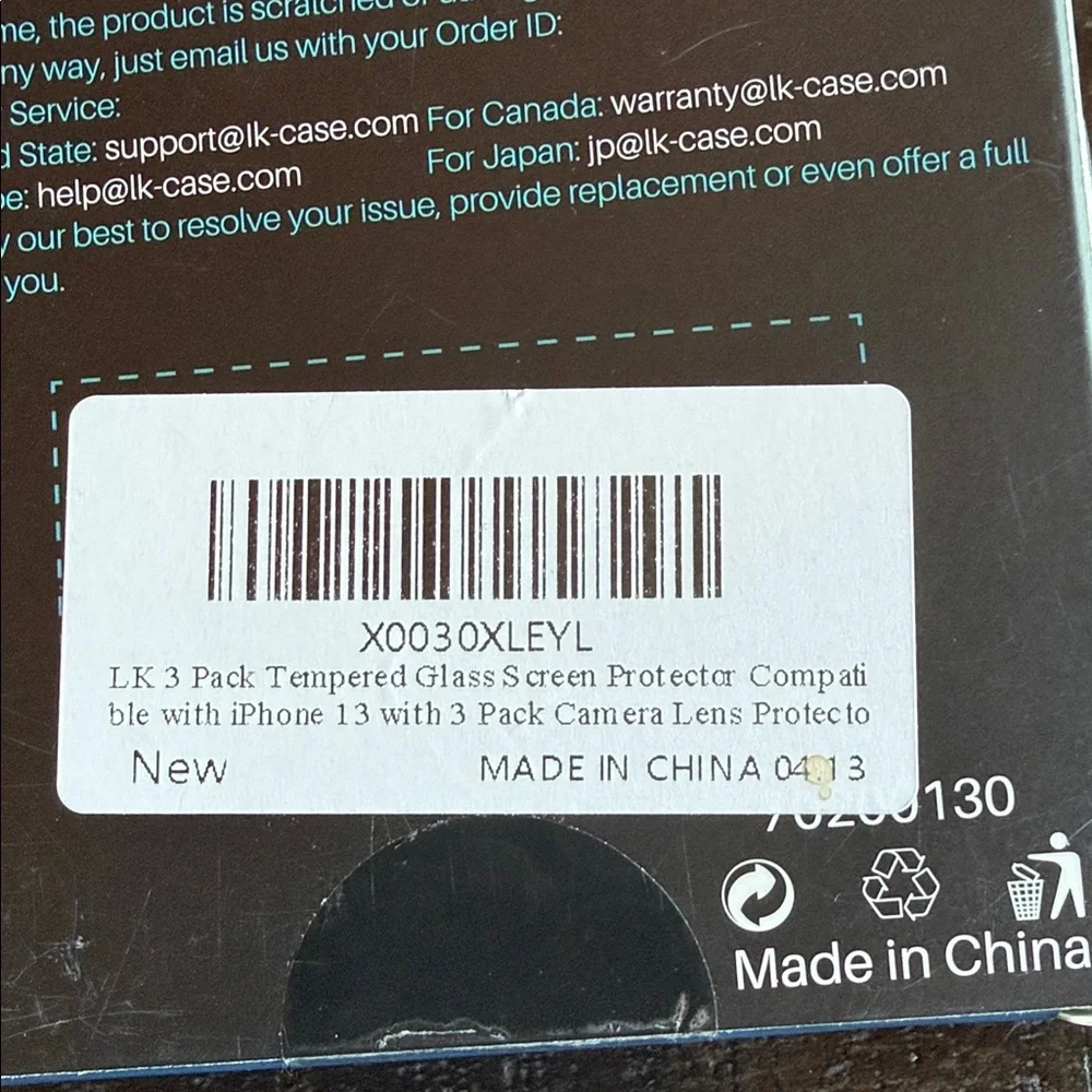 Tempered Glass Screen Protector - Black
