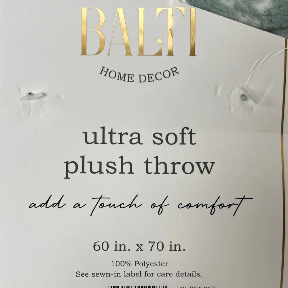 Plush Floral Throw Blanket - Sage Green