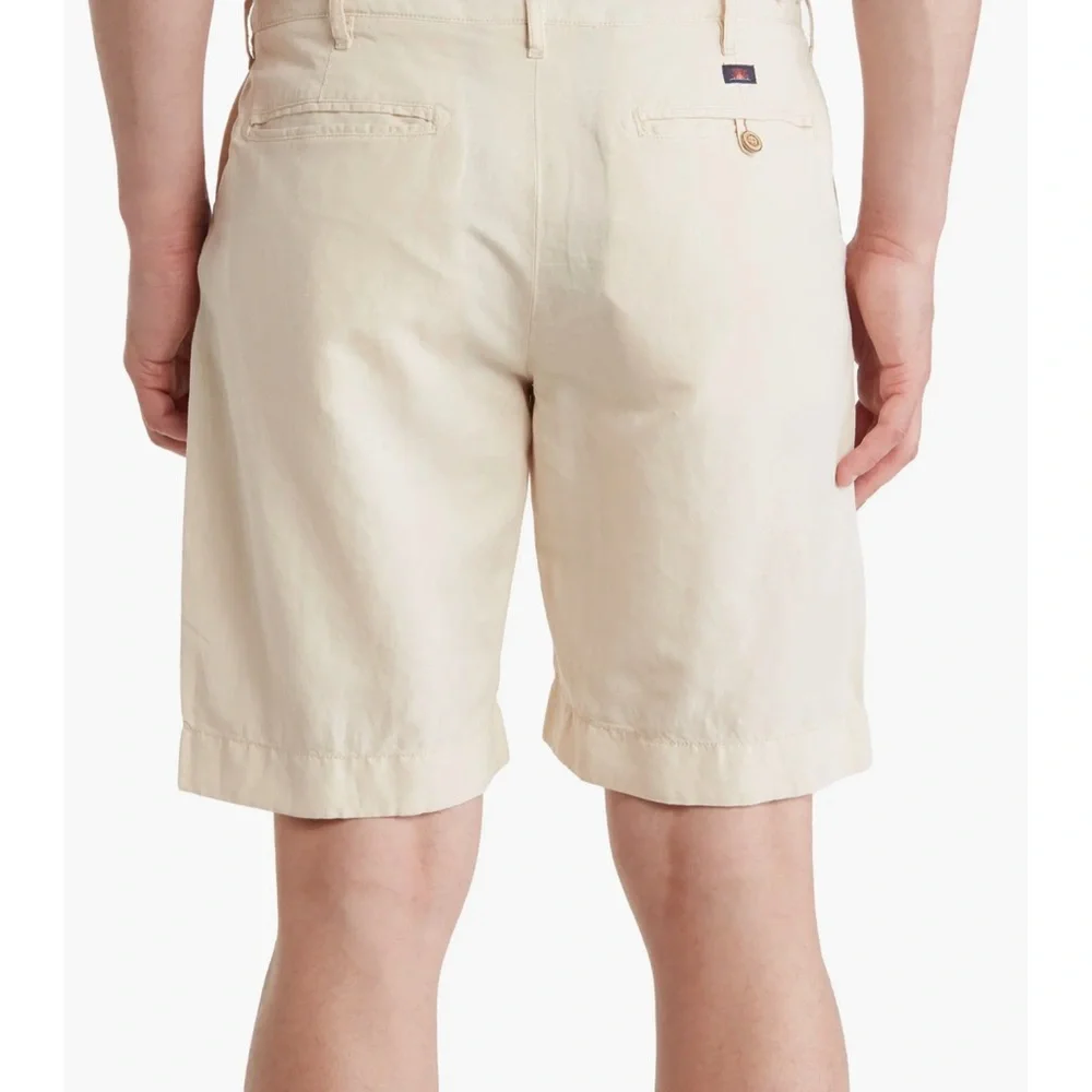 Faherty Malibu Linen & Cotton Chino Stone Shorts Men’s Size 40 NEW with Tags