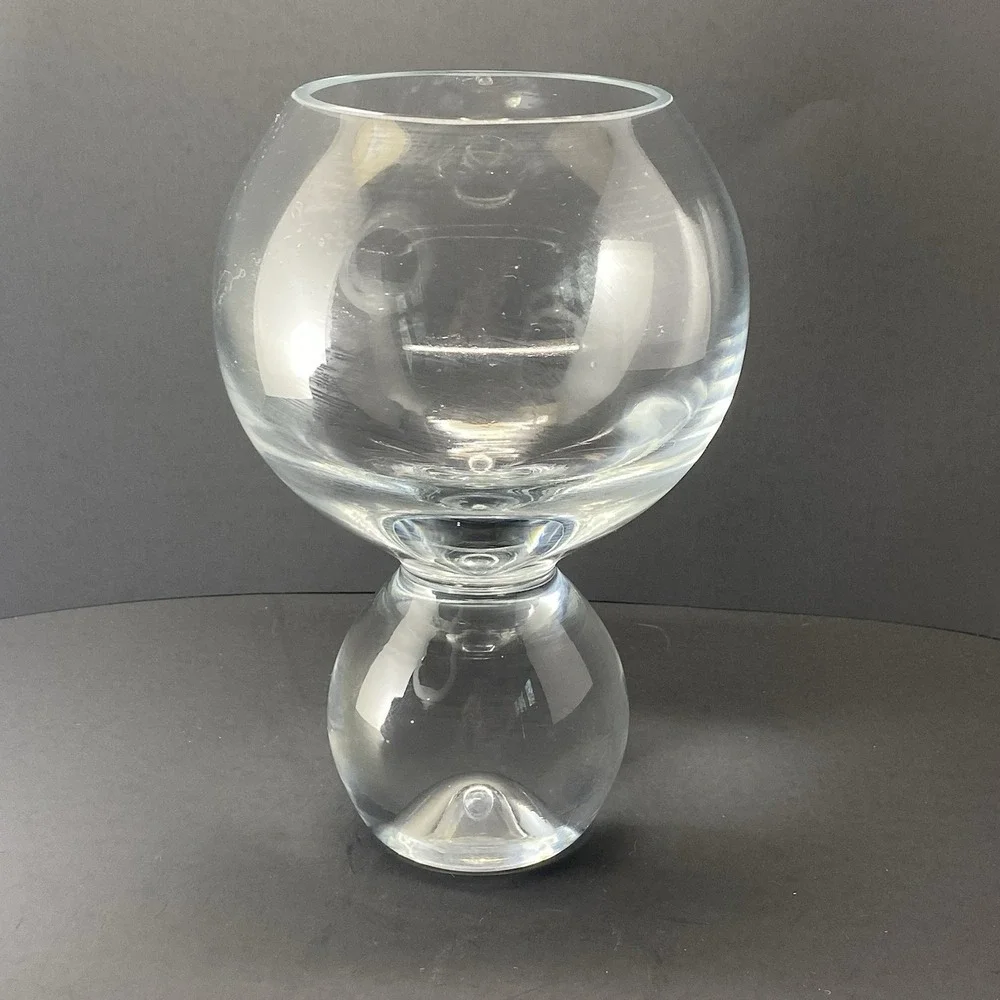 Studio Nova Heavy Blown Art Glass Elegant Exquisite Vintage Vase Poland-8.75