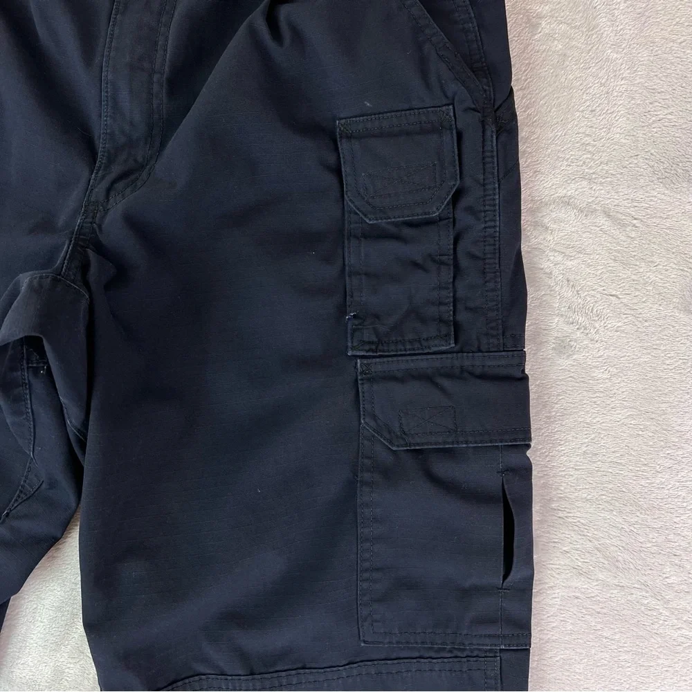 5.11 Tactical Work Pants 32 x 34 Navy Blue Elastic Waist Hammer Loop Cargo