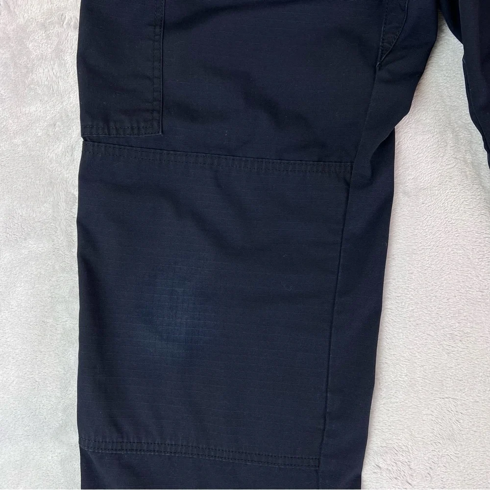 5.11 Tactical Work Pants 32 x 34 Navy Blue Elastic Waist Hammer Loop Cargo