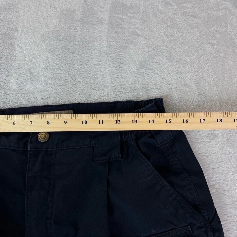 5.11 Tactical Work Pants 32 x 34 Navy Blue Elastic Waist Hammer Loop Cargo