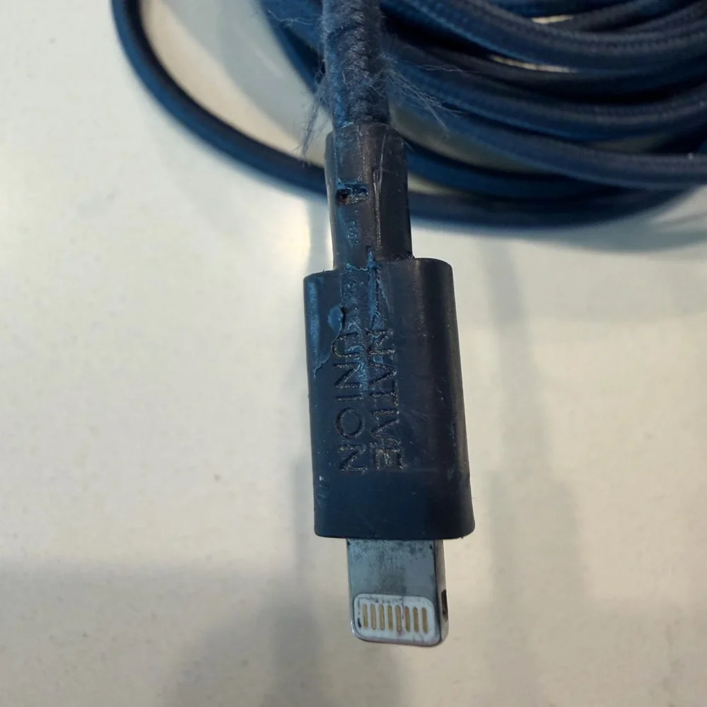 Blue charging cord