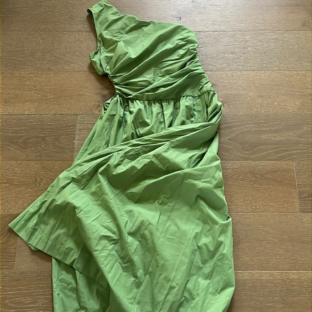 NWT Abercrombie & Fitch One-Shoulder Cutout Maxi Dress in Green size medium