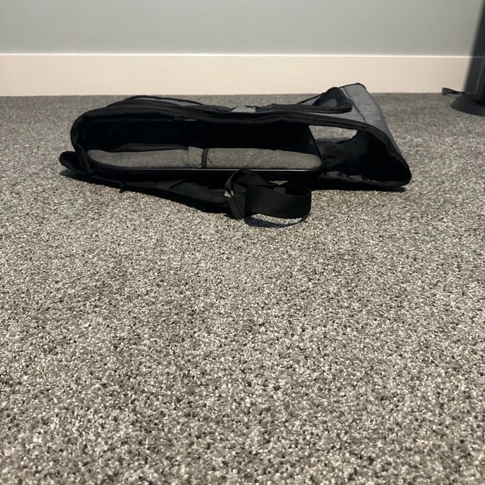 Apollo gray and black pet carrier backpack