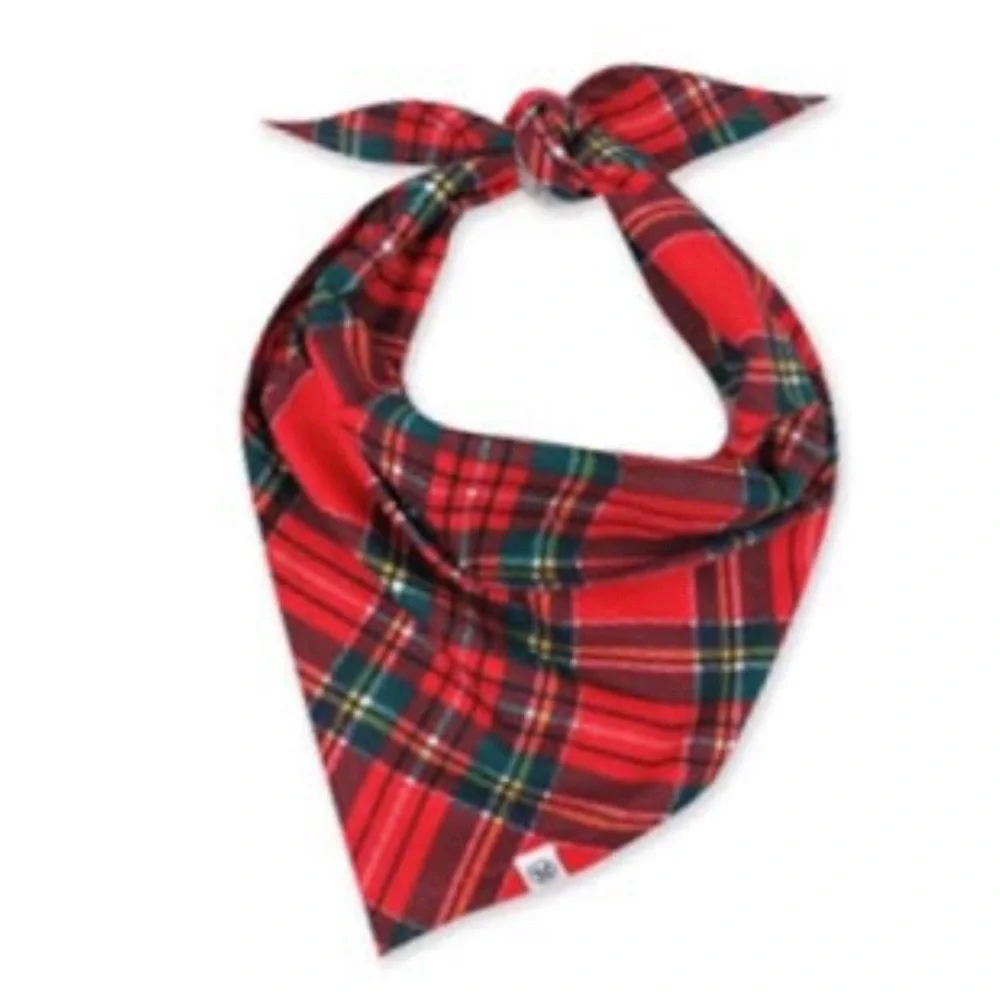The Honest Company Plaid Pet Holiday Bandana