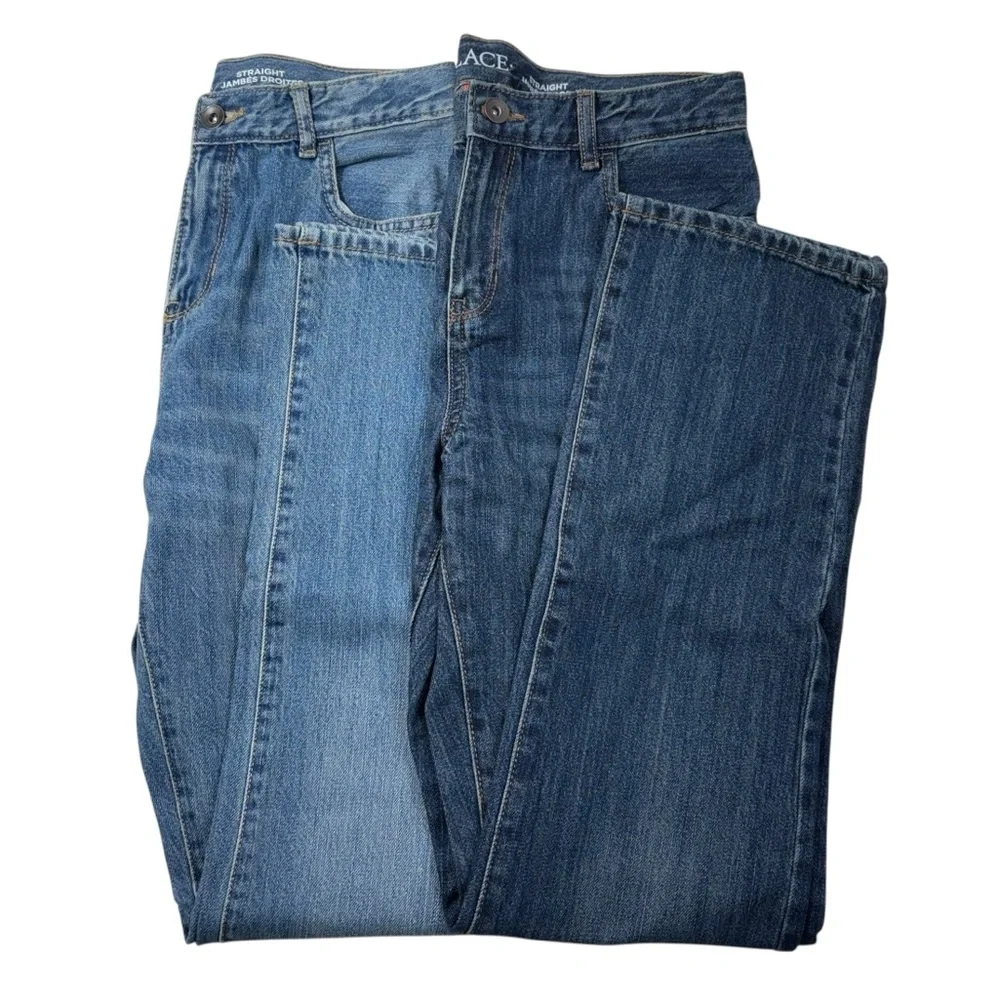 The Children's Place Boys NWT Straight Fit Casual Jeans 2 Pair Bundle 16 NEW