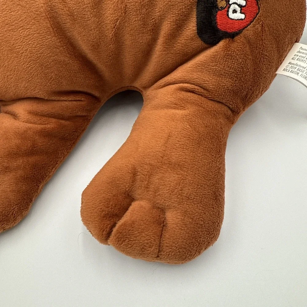 Pound Puppy Plush Dog Brown Black Spots Red Collar Long Ears 2019
