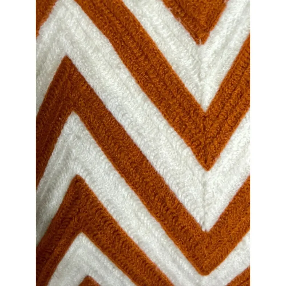 Pottery Barn Embroidered Chevron Lumbar Throw Pillow 16