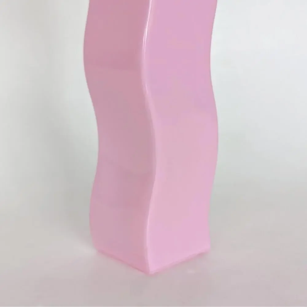 1990s Vintage Ikea Bright Green Skämt Squiggle Vase