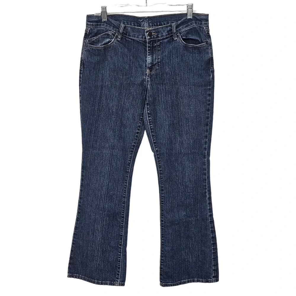 VINTAGE Old Navy Mid Rise Denim Bootcut Jeans Medium Indigo Women's 10 Short