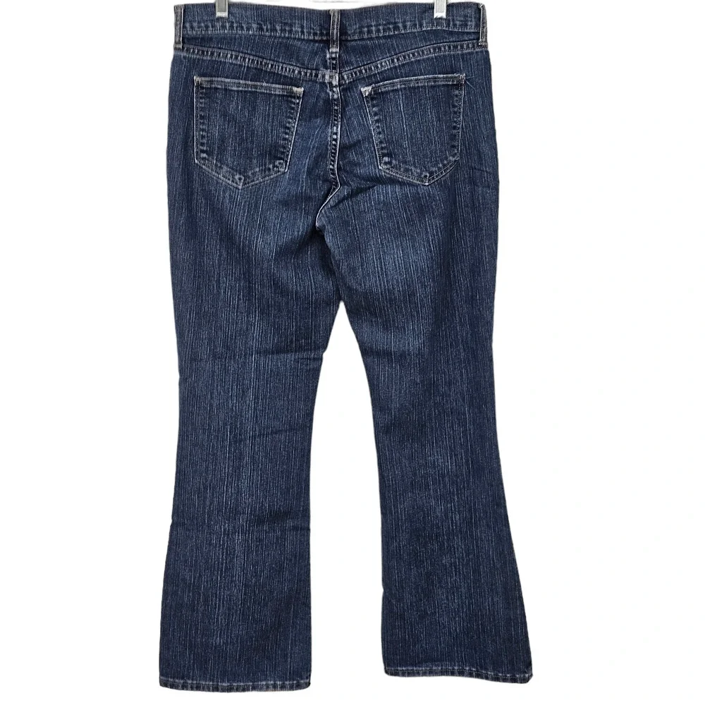 VINTAGE Old Navy Mid Rise Denim Bootcut Jeans Medium Indigo Women's 10 Short