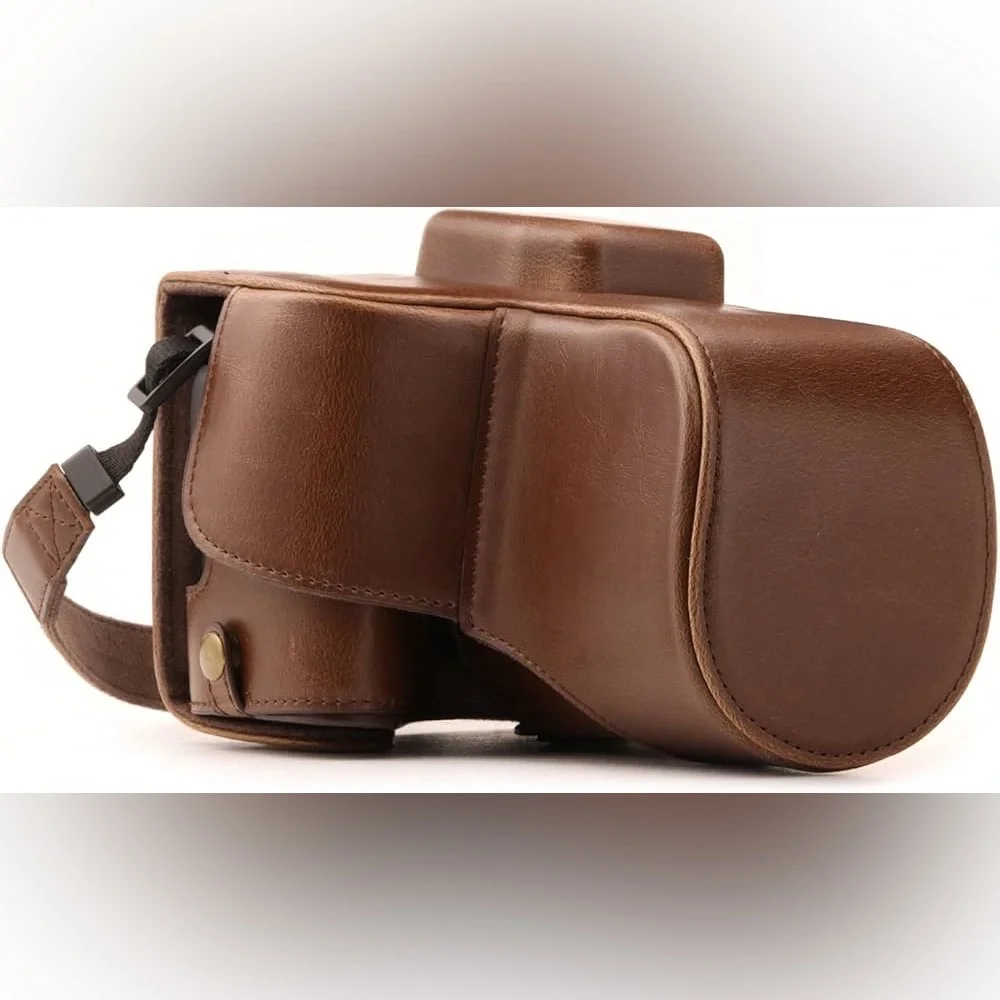 MegaGear Canon EOS Rebel SL2, 200D 18-55mm Lens Ever Ready Leather Camera Case