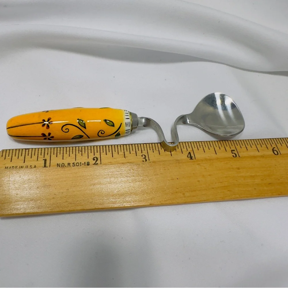 Honey Spoon Jasmine by MSC Yellow Ceramic Handle 5
