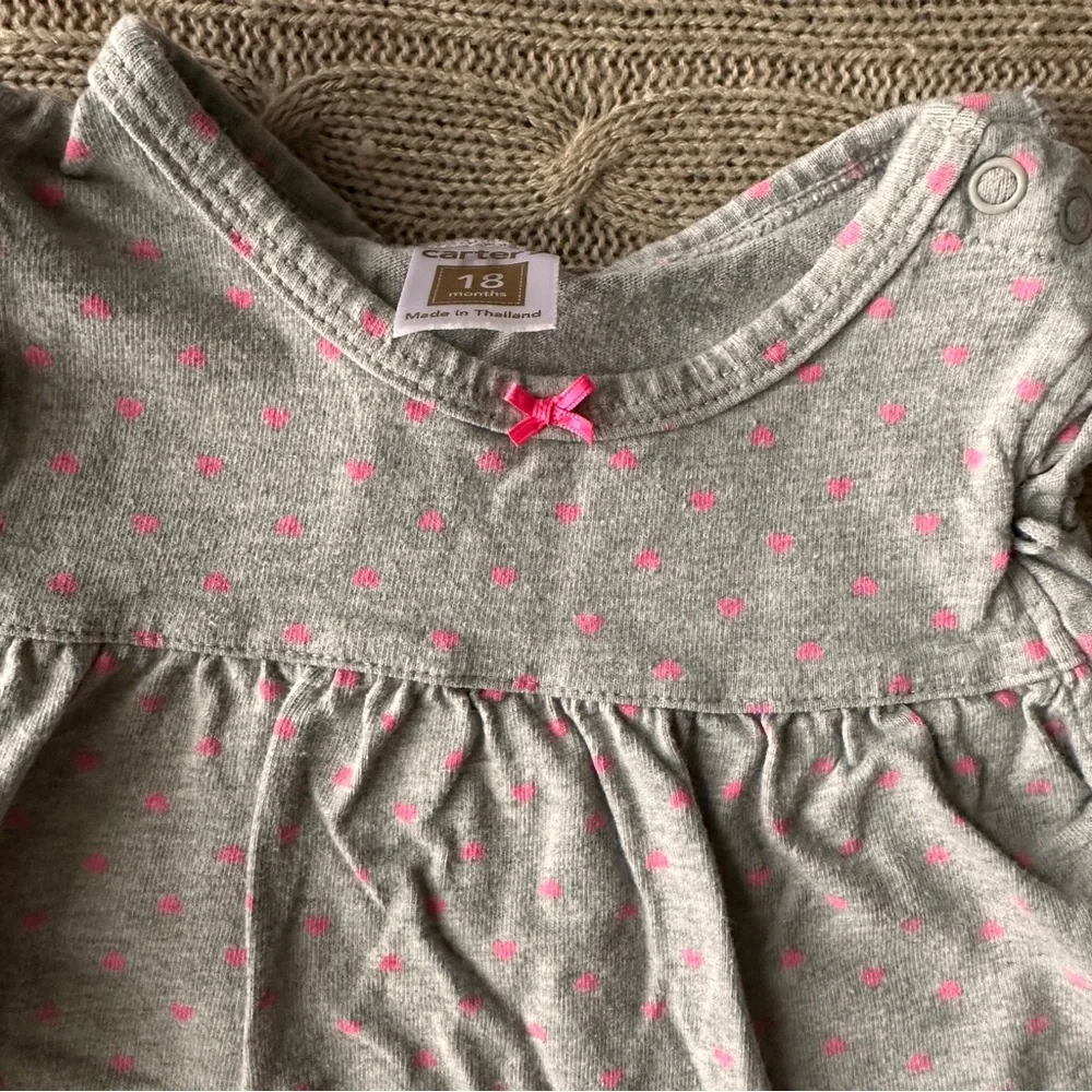 EUC Carter’s 4pc Baby Girl Tops Bundle, Pinks & Neutrals, 18 Months