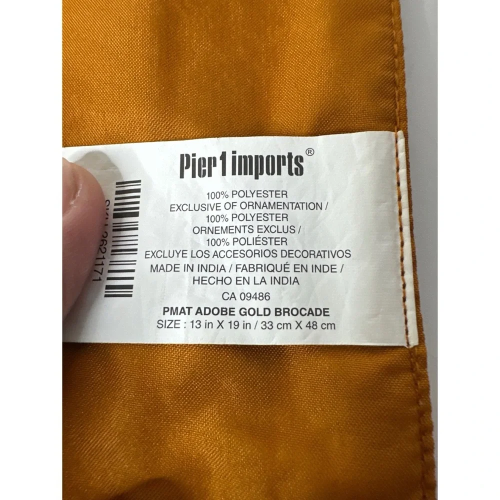 Pier 1 Imports Mustard Gold Fabric placemats