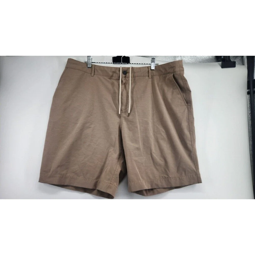 Faherty Mens All Day Shorts Size 38 Tan Khaki Performance Sports