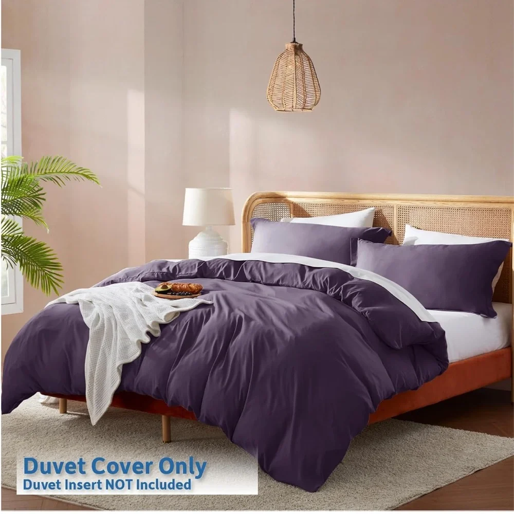 Nestl Purple California King Duvet Cover Set