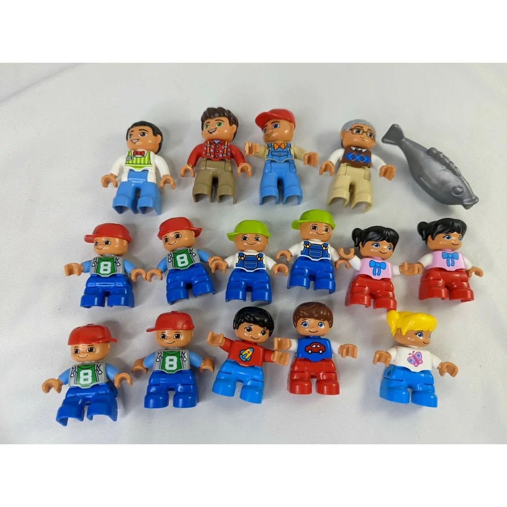 Lego Duplo Boy Girls Men Grandpa People Fish Lot