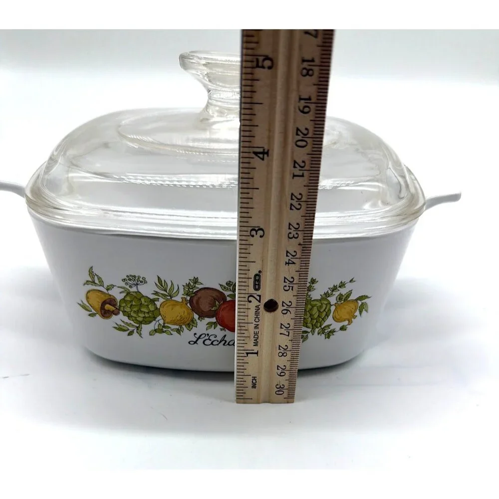 Vintage CorningWare LEchalote A-1-B 1 Qt Baking Dish With Glass Lid