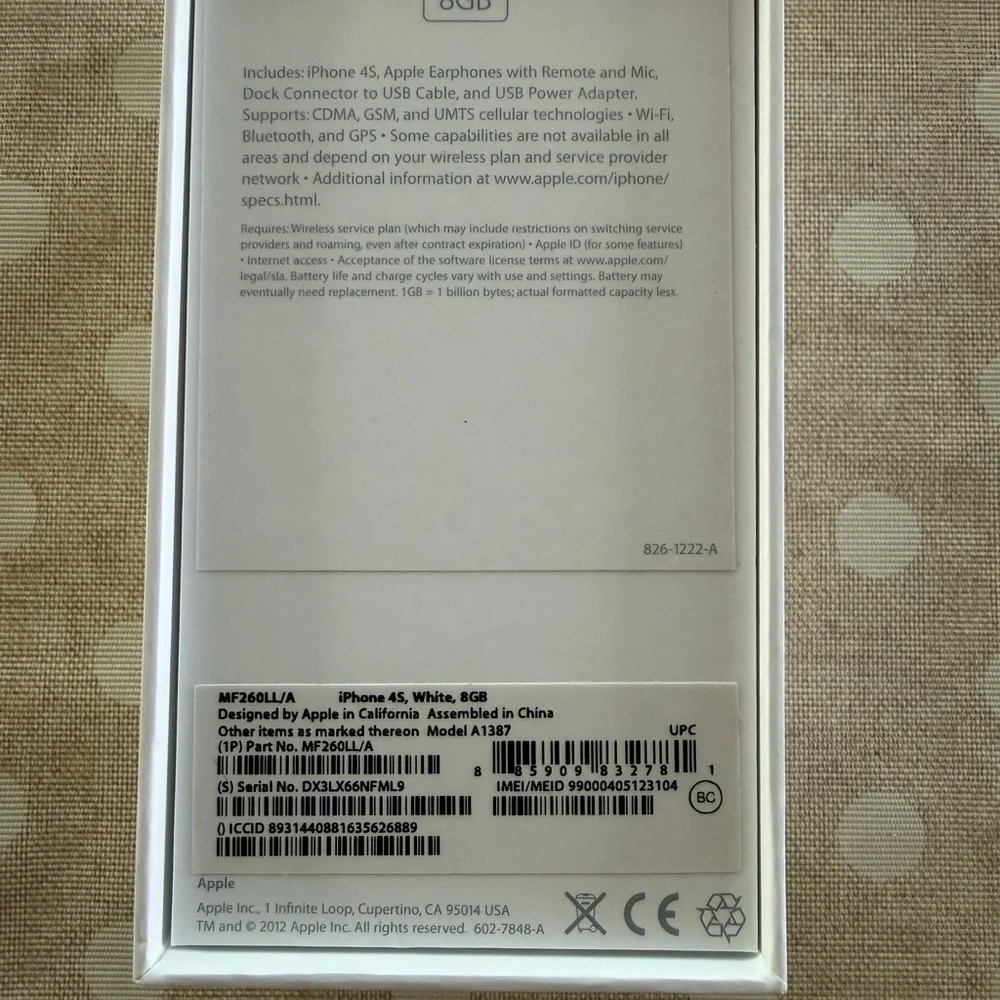BOX ONLY for Apple iPhone 4S