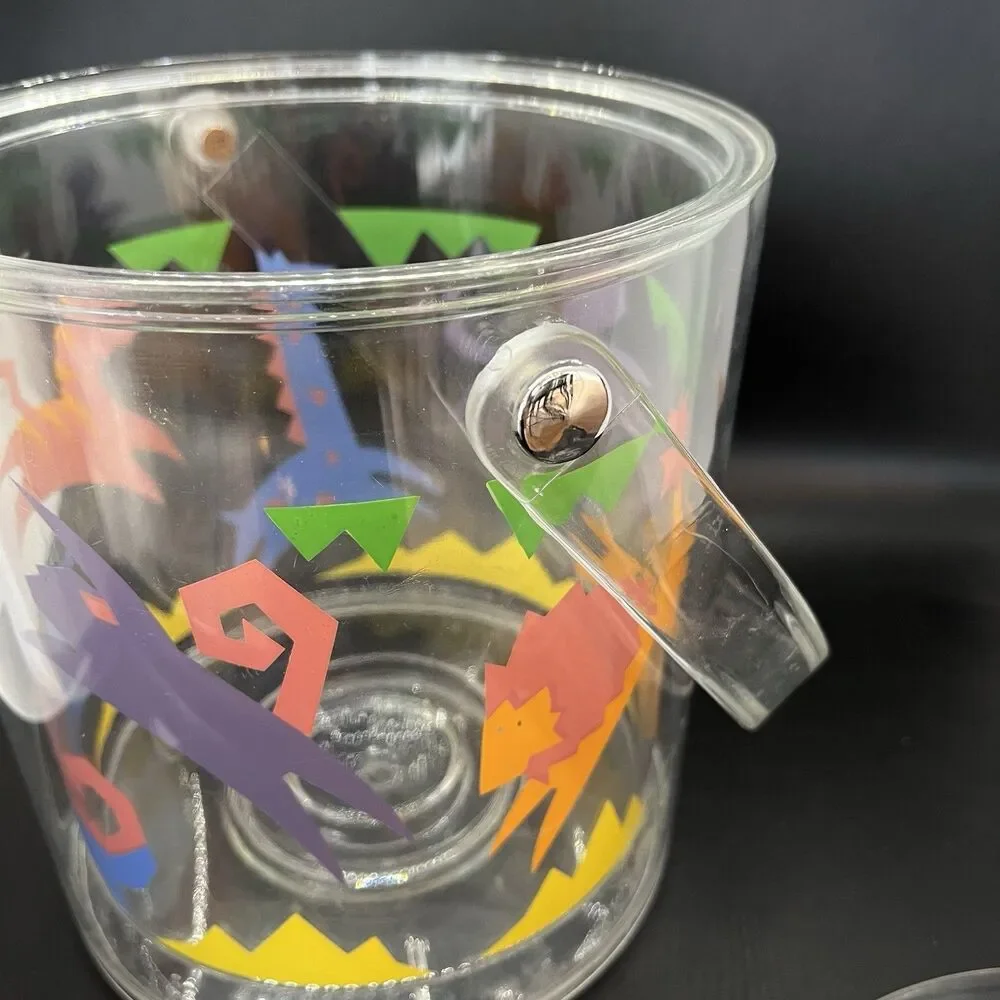 Vintage 90s Acrylic Zoo Animals Ice Bucket Dayton Hudson Marshall Field’s