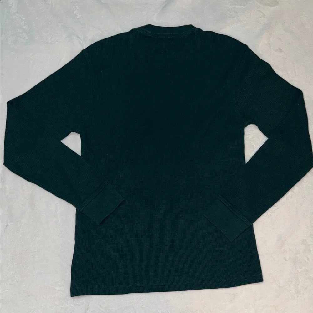 Levi's Men's Forest Green Waffle Knit Thermal Long Sleeve Shirt Standard S