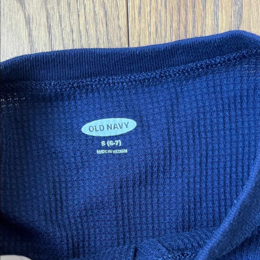 Old Navy Kids Long Sleeve Navy Henley