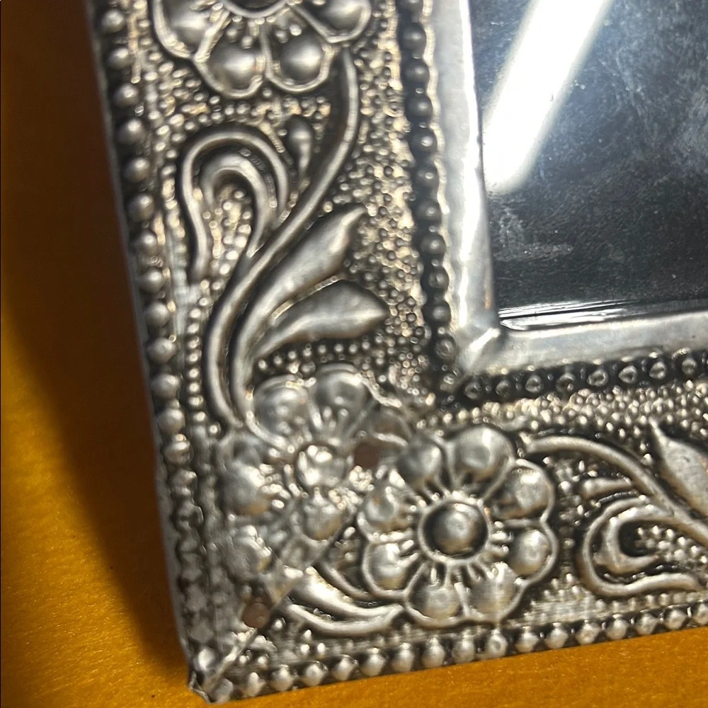 Elegant Silver Floral Wall Frame