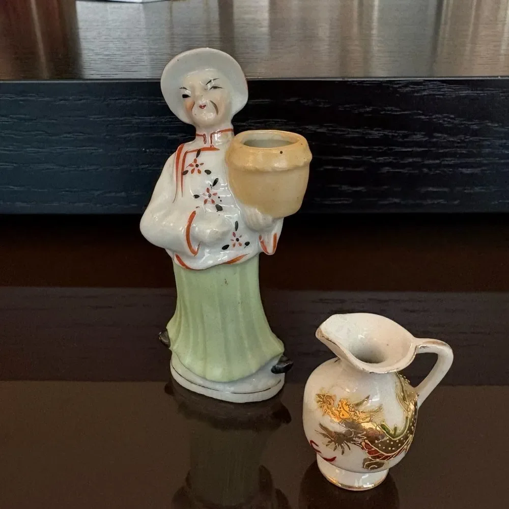 Vintage Occupied Japan Ceramic Figurine Set