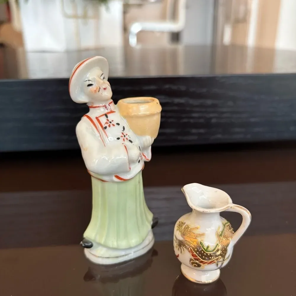 Vintage Occupied Japan Ceramic Figurine Set
