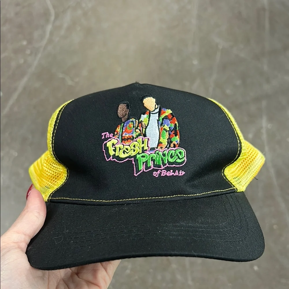 FRESH PRINCE BEL AIR TRUCKER HAT BLACK YELLOW