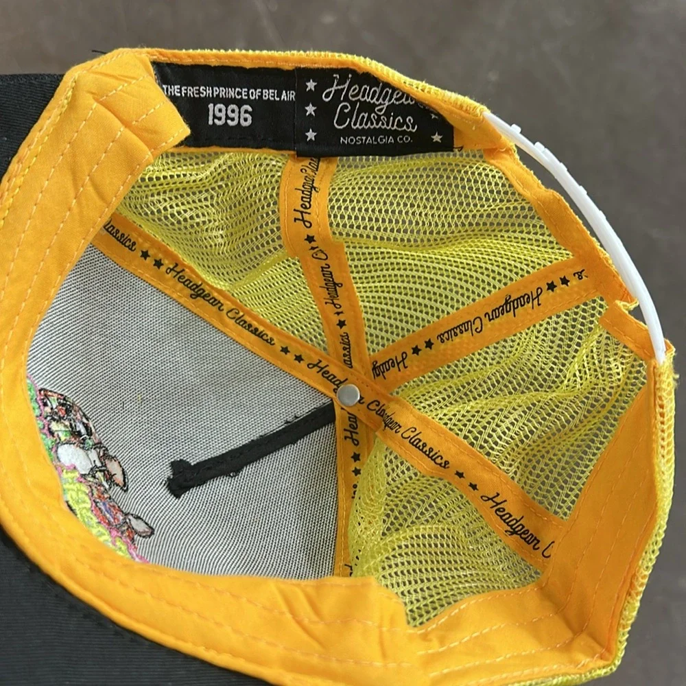 FRESH PRINCE BEL AIR TRUCKER HAT BLACK YELLOW