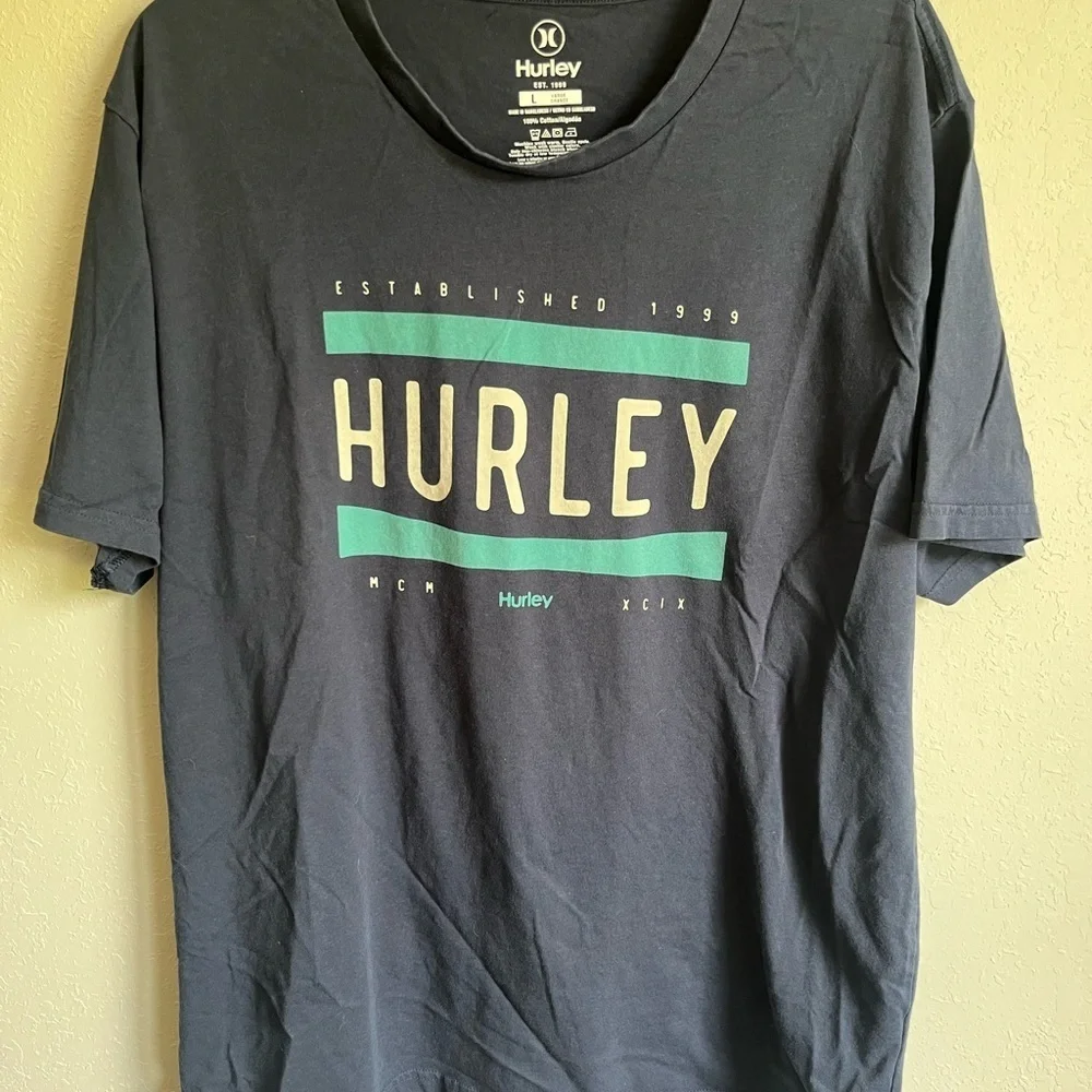 Men’s L Navy Hurley Casual Short Sleeve Casual Tee Shirt